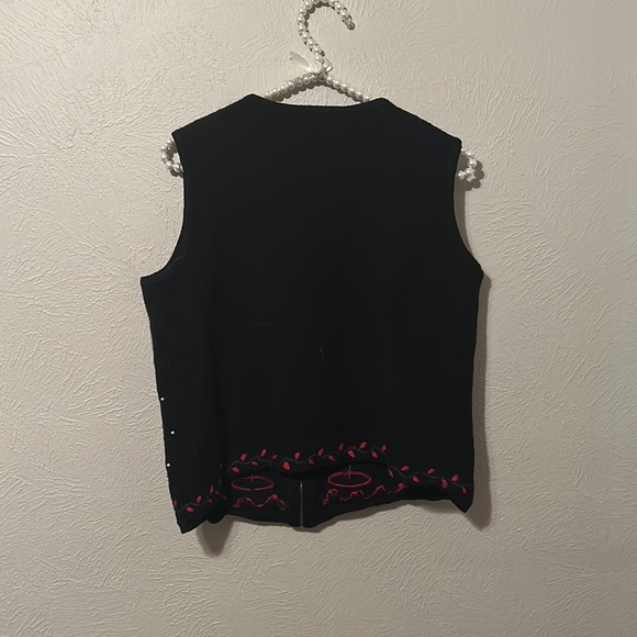 Charter Club Vintage Christmas vest L - Picture 5 of 5